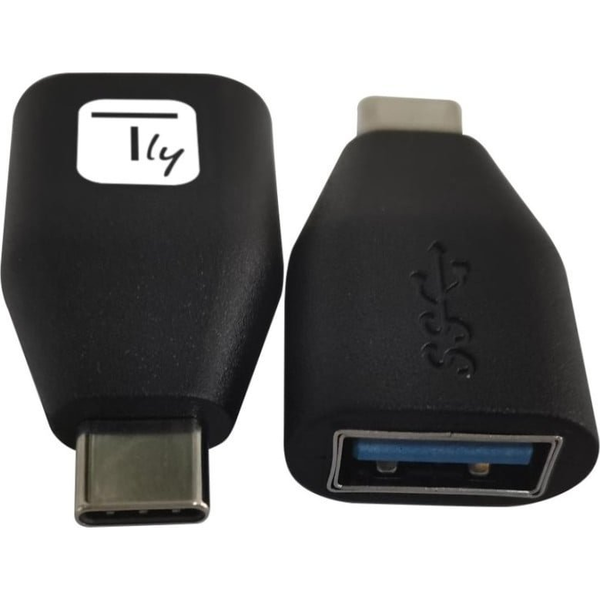 Techly IADAP-USB30-CMAFTY tussenstuk voor kabels USB A USB C Zwart
