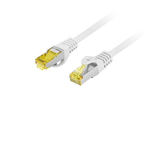 Cablu retea, Lanberg, Cat6A, 25 cm, Alb