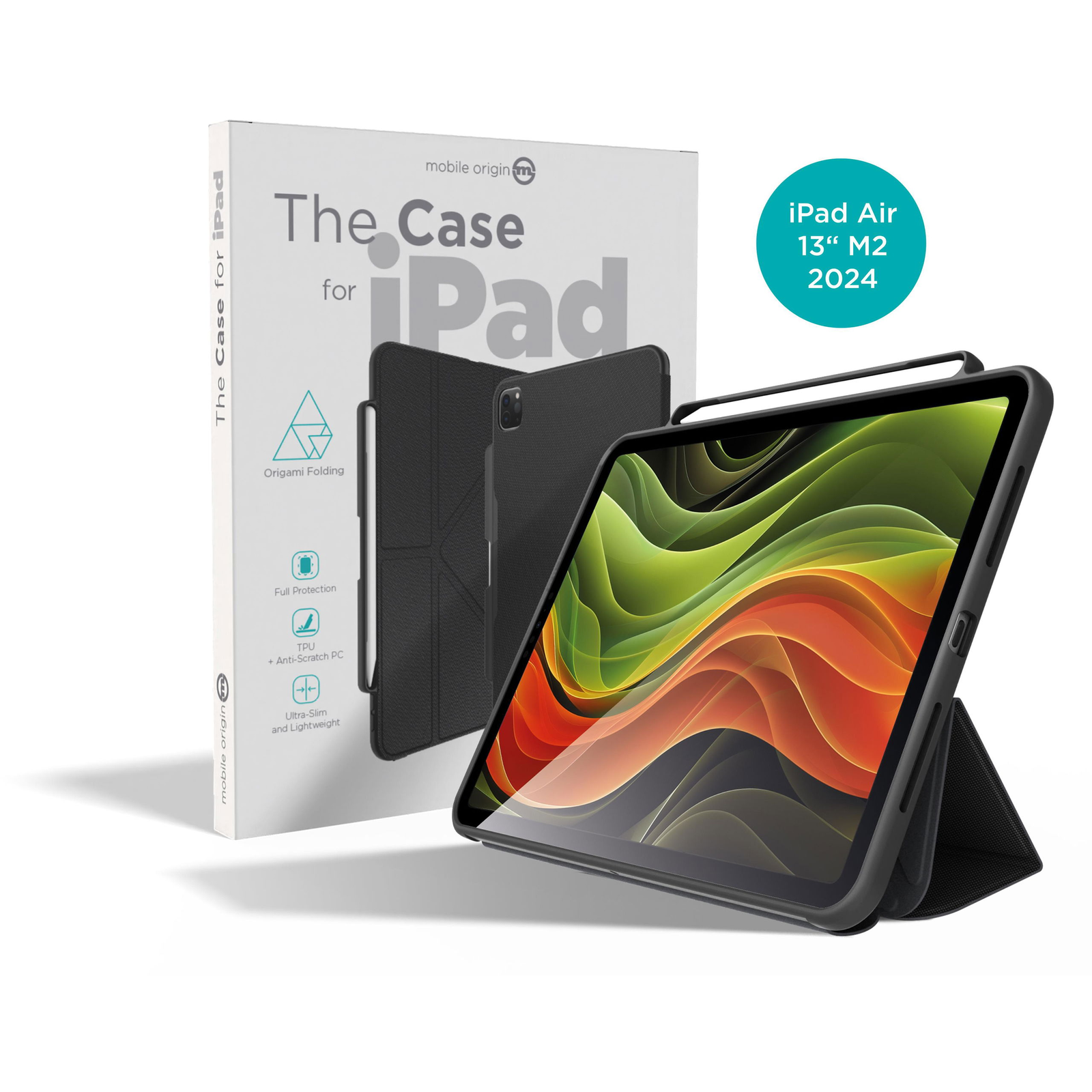 Mobile Origin The Case Black iPad Air 13" M2 (2024) tok (TCIPA-13-2024-BLK)