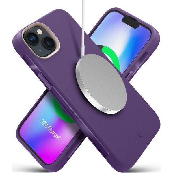 Forcell Szilikon Tok - Apple IPhone 14 Plus, Magsafe Töltővel Kompatibilis, Spigen Ciel Cyril Ultra Color Mag, Lila (SPN2517)