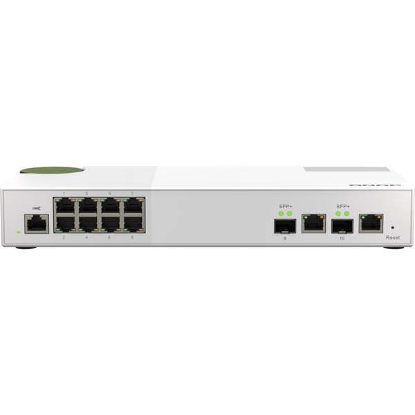 QNAP QSW-M2108-2C síťový přepínač Řízený L2 2.5G Ethernet (100/1000/2500) Šedá, Bílá