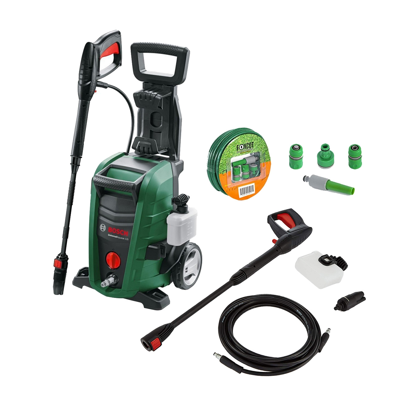 Bosch UniversalAquatak 125 nagynyomású mosó Függőleges Elektromos 360 l/h Fekete, Zöld (06008A7A00)