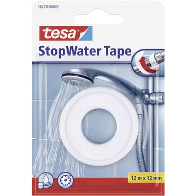 Javítószalag, TESA StopWater Tape (H x Sz) 12 m x 12 mm, fehér 56220-0-0 TESA, tartalom: 1 tekercs (56220-0-0)