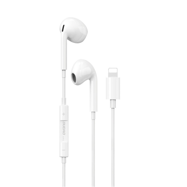 Dudao X14PROL-W1 слушалки за уши с Lightning конектор, бели