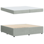 Ágykeret matraccal matracmal Világosszürke 200 x 200 cm Bársony