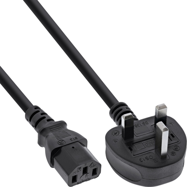 InLine 16650E cavo di alimentazione Nero BS 1363 Accoppiatore C13
