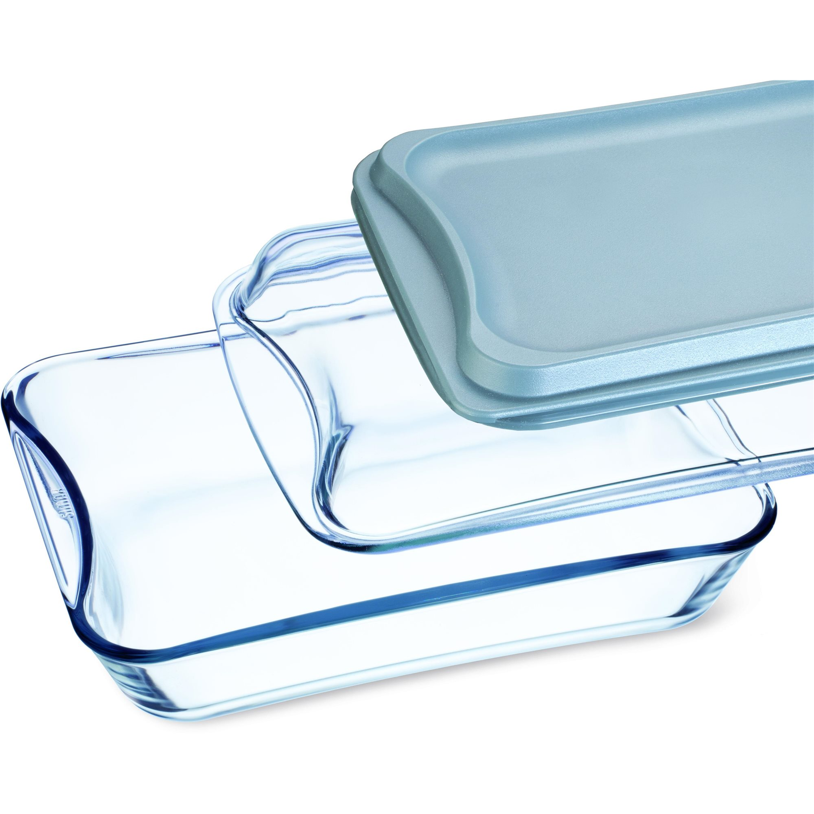 SIMAX Szögletes sütőedény 2,5 l + 1,9 l üveg, műanyag fedővel (7216/7576/L)