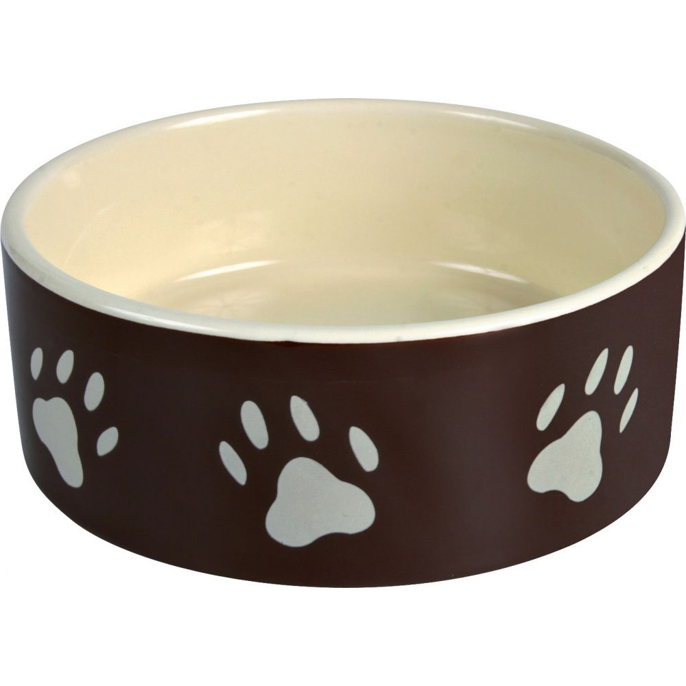 Trixie kerámia tál tappancs mintával 0.3l/12cm barna/krém (TX-24531)