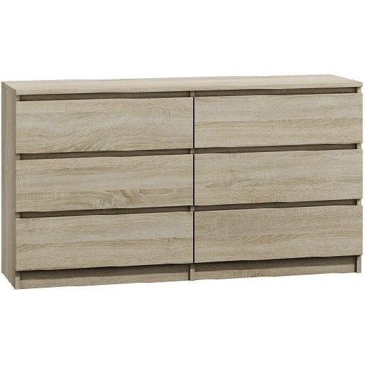 Viana M6 Komód - 2x3 Fiókos, Sonoma (M6 140 SON 2X3 2/2 S)