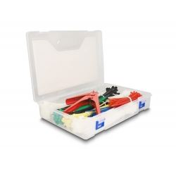 Delock rendszerező doboz 600db különböző színű kábelkötegelővel (18640) (delock18640)