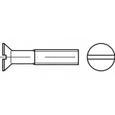 TOOLCRAFT TO-6867723 Süllyesztett csavarok M6 35 mm Egyeneshornyú Nemesacél V2A A2 50 db (TO-6867723)