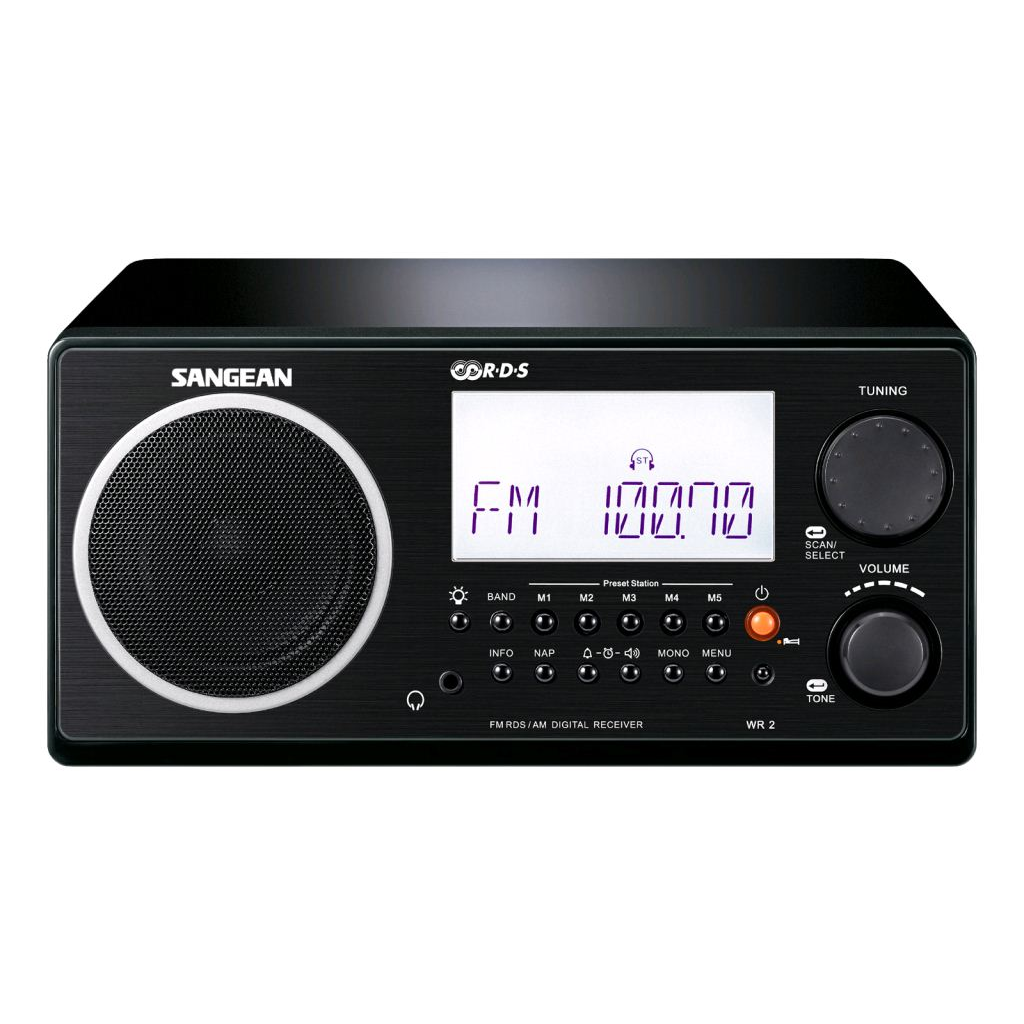 Sangean WR-2 asztali rádió fekete (WR-2_BK)