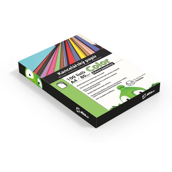 Alza Color A4 pasztellzöld fényes 80g 100 lap