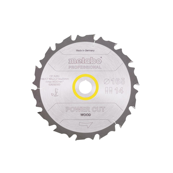 METABO OKRUŽNÍ PILA FZ/FA 165x20x14z POWER CUT WOOD PROFESSIONAL