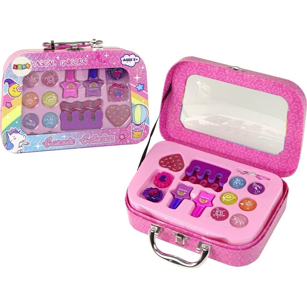 Smink és Köröm Készlet - Rózsaszín Bőröndben (15599)