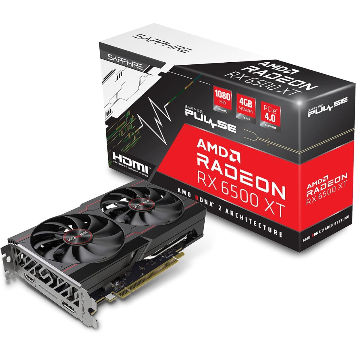 Sapphire Radeon RX 6500 XT PULSE OC 4GB GDDR6 64-bit grafikus kártya