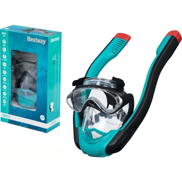 Bestway 24060 / 23 dykkemaske Silikone Sort, Rød, Transparent, Turkis Voksen