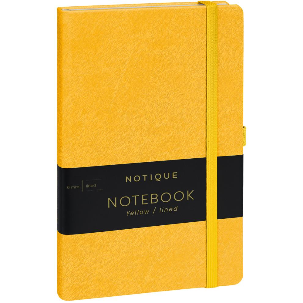 Notique Notes lined, yellow, 13 × 21 cm (8595689332372)