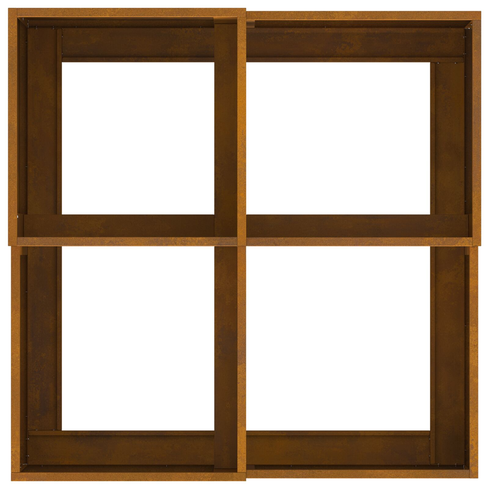 Kerti Ültetőedény 100x100x48 cm Időjárásálló Acél (865854)