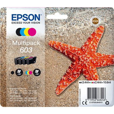 Epson C13T03U64020 глава и патрон за мастиленоструен принтер 1 броя Оригинал Стандартен добив Черен, Синьо-зелен, Пурпурен, Жълт