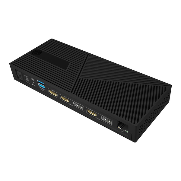 ICY BOX IB-DK2246AC Ledningsført USB 3.2 Gen 2 (3.1 Gen 2) Type-A Sort