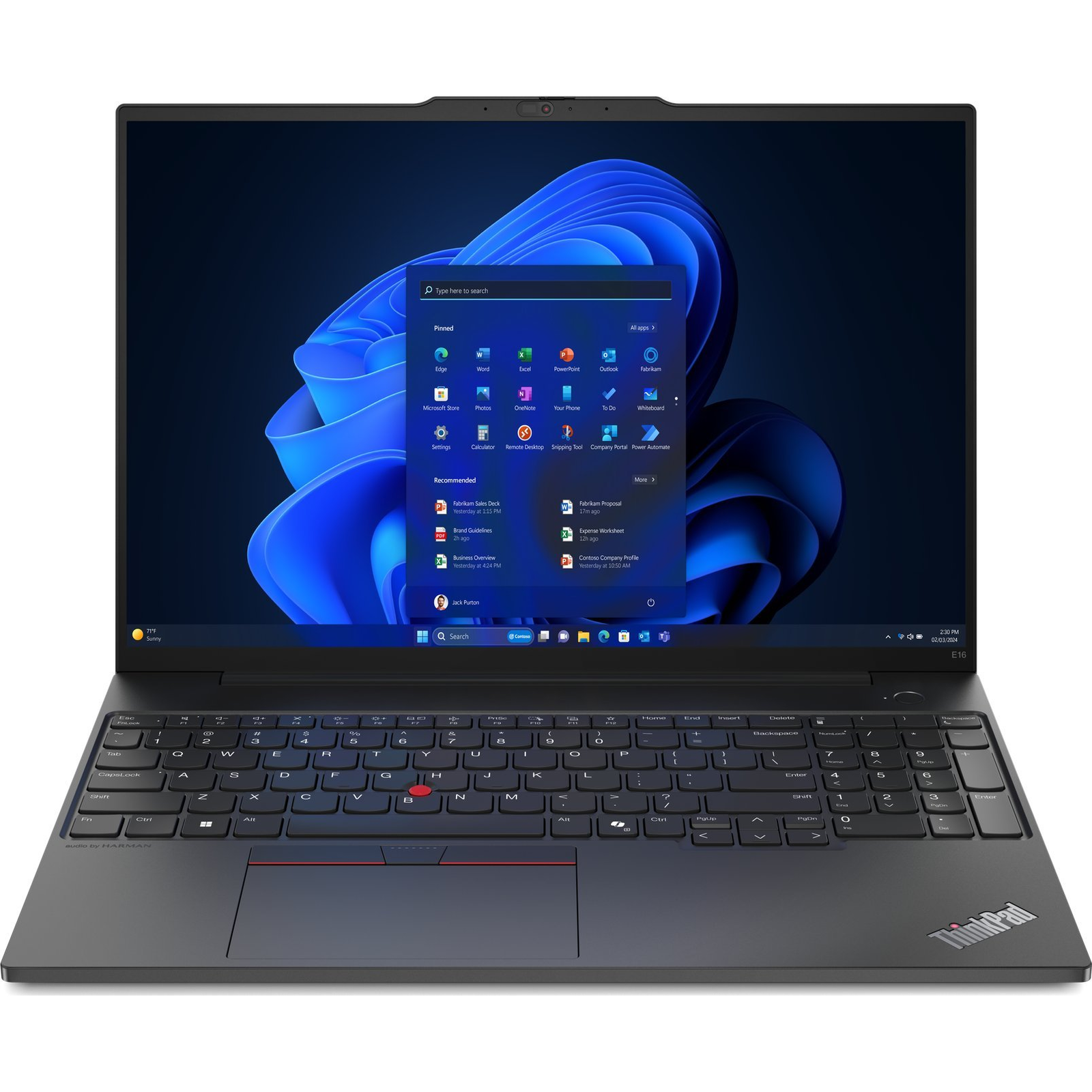Lenovo ThinkPad E16 AMD Ryzen 5 7535HS Laptop 40,6 cm (16