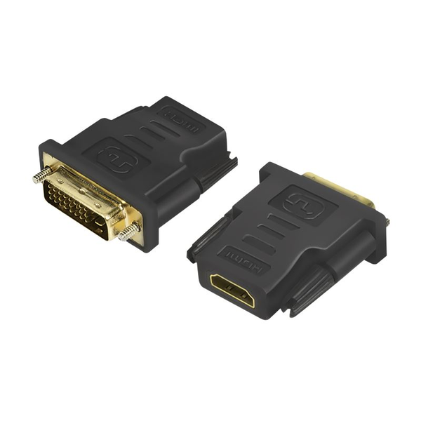 LogiLink HDMI Adapter, HDMI female - DVI-D male (Gold)