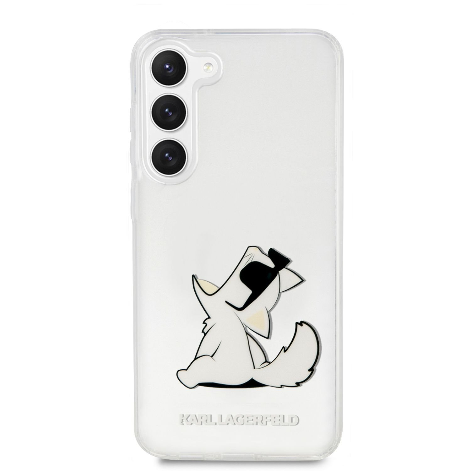 Karl Lagerfeld Choupette Eat Samsung Galaxy S23+ Tok - Átlátszó/Mintás (KLHCS23MCFNRC)
