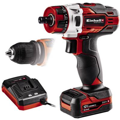 Einhell TE-CD 18/40 Li-Solo TE-CD 12/1 X-Li (1x2,0Ah) Akkus fúrócsavarozó 12 V 2000 mAh Lítiumion Akkuval, Hordtáskával (4513592)