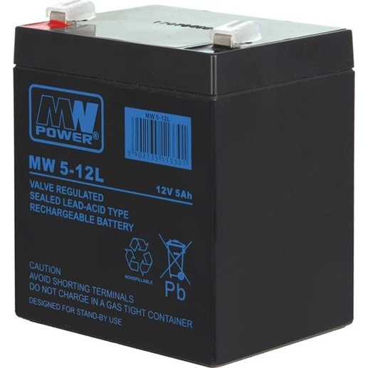 MPLPower MW 5-12L 12 V 5Ah AGM VRLA Akkumulátor (MW 5-12L 12V 5Ah)