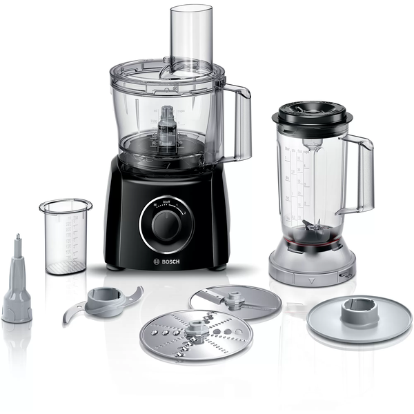 Bosch MCM3201B robot da cucina 800 W 2,3 L Nero, Trasparente