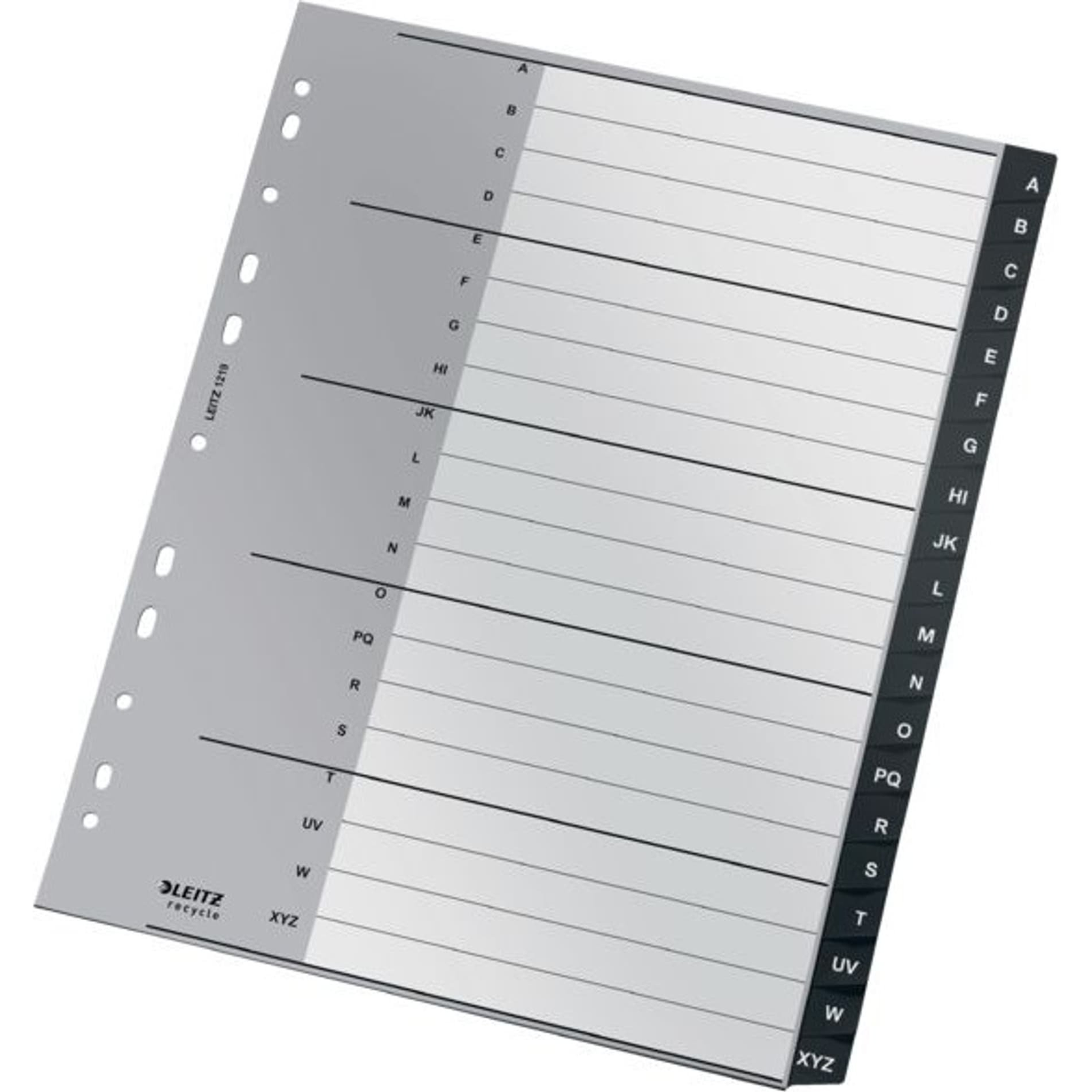 Leitz 12190000 etiketa Abecedný index Polypropylén (PP) Čierna