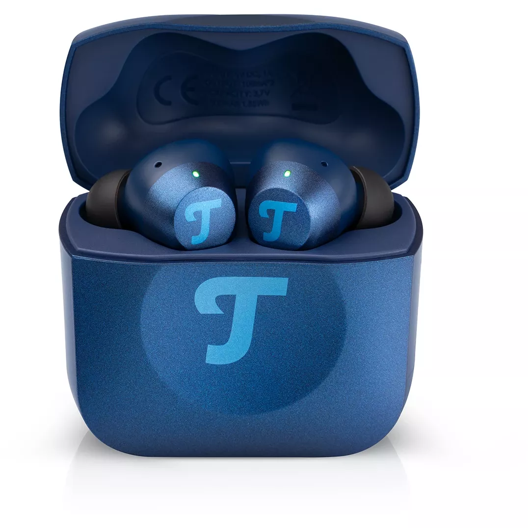 Teufel Airy TWS Pro Bluetooth Fülhallgató Headset Töltőtokban - Acélkék (106494003)