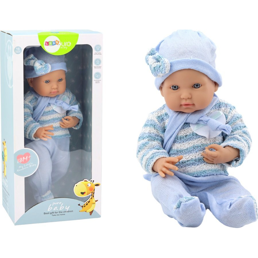 Baba Csíkos Pulóverben - Sapkában, Kék Sállal ( )