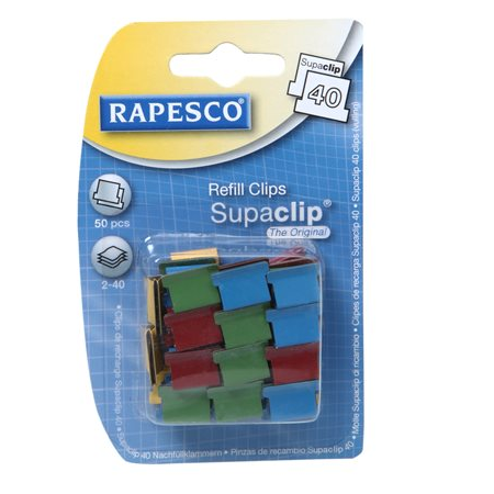 Rapesco Supaclip - Vegyes színben (50 db) (RC4050MC)