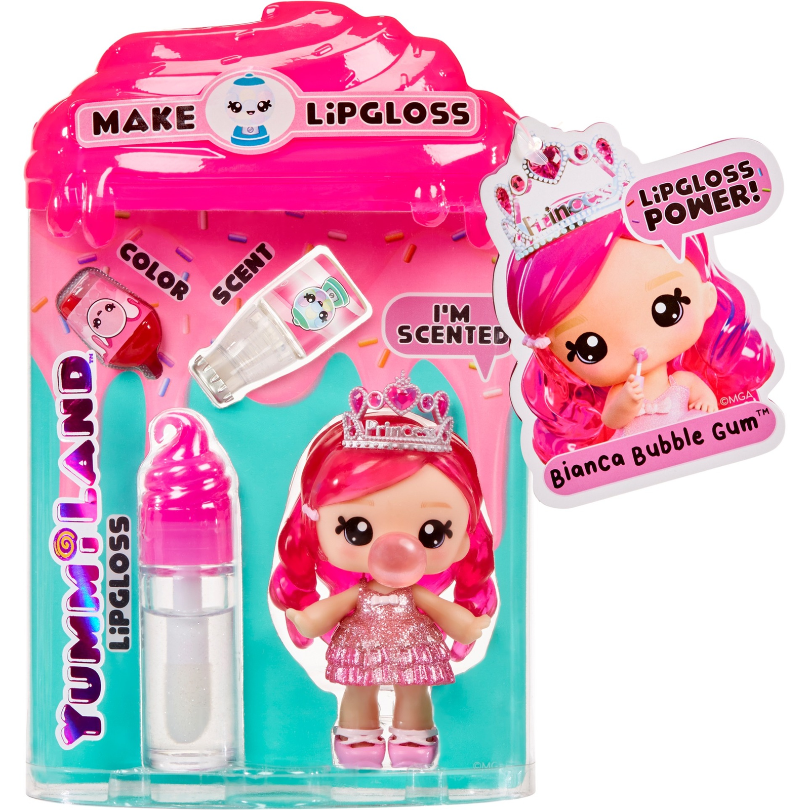 MGA Entertainment Yummiland Lipgloss Doll - Bianca Bubblegum Baba 10cm (120711-EUC)