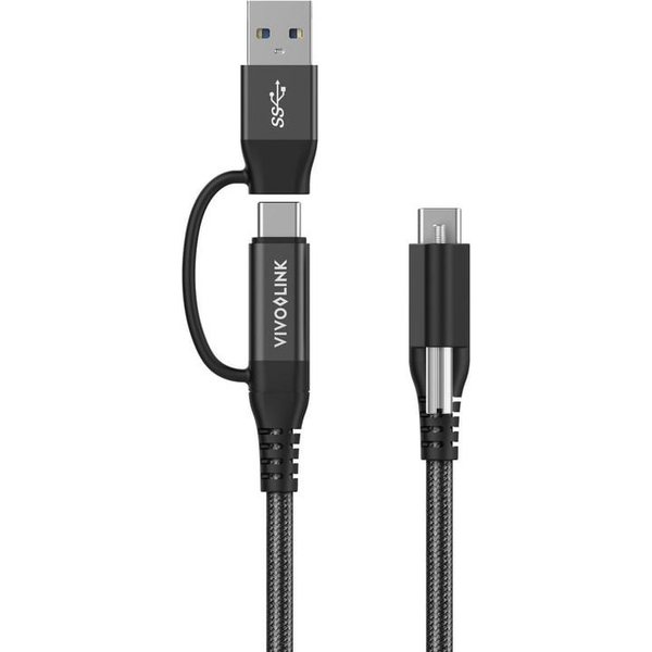 Vivolink PROUSBCMM1.5ADP cavo USB USB 3.2 Gen 2 (3.1 Gen 2) 1,5 m USB C USB A/USB C Nero