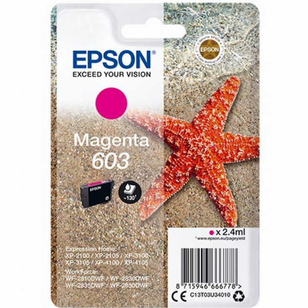 Epson C13T03U34010 blækpatron 1 stk Original Standard udbytte Magenta