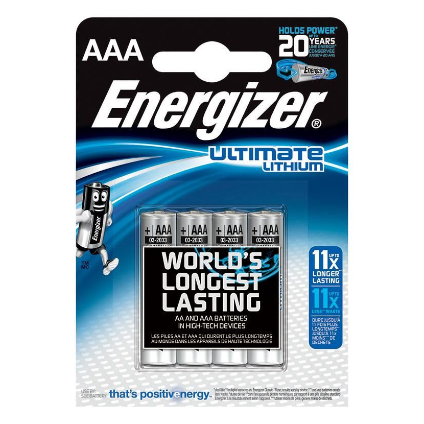 Energizer Ultimate Lithium AAA L92 ceruzaelem (4db/csomag) (7638900273267) (7638900273267)