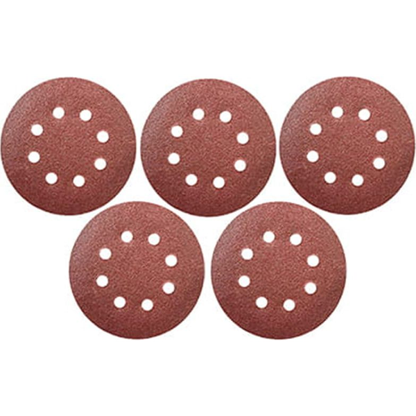 Dedra Krążek ścierny 180gr, 125mm, rzep, kpl 5szt