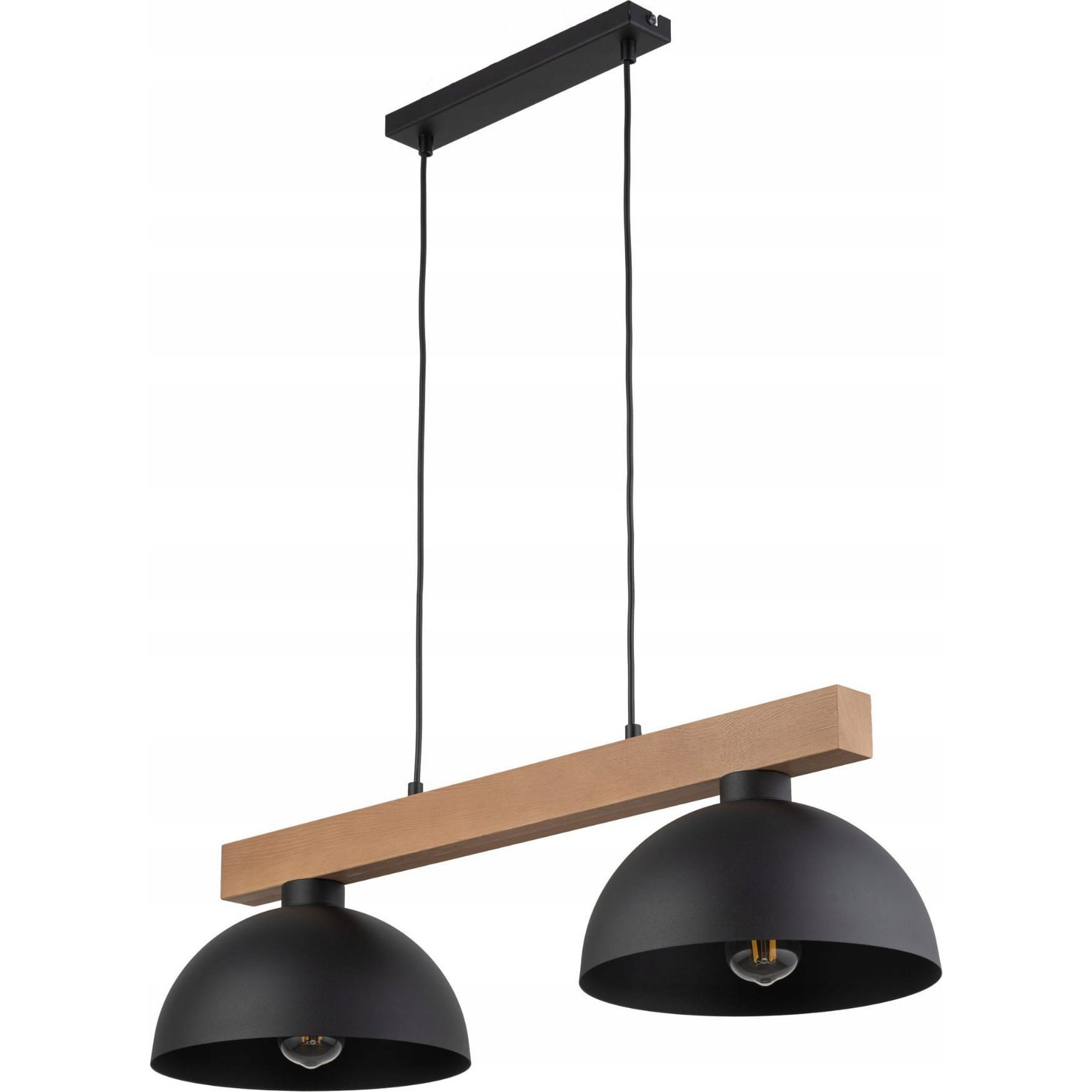 TK Lighting Oslo Egyágú függesztett lámpa - Cserélhető Fényforrás , Fekete (4711)