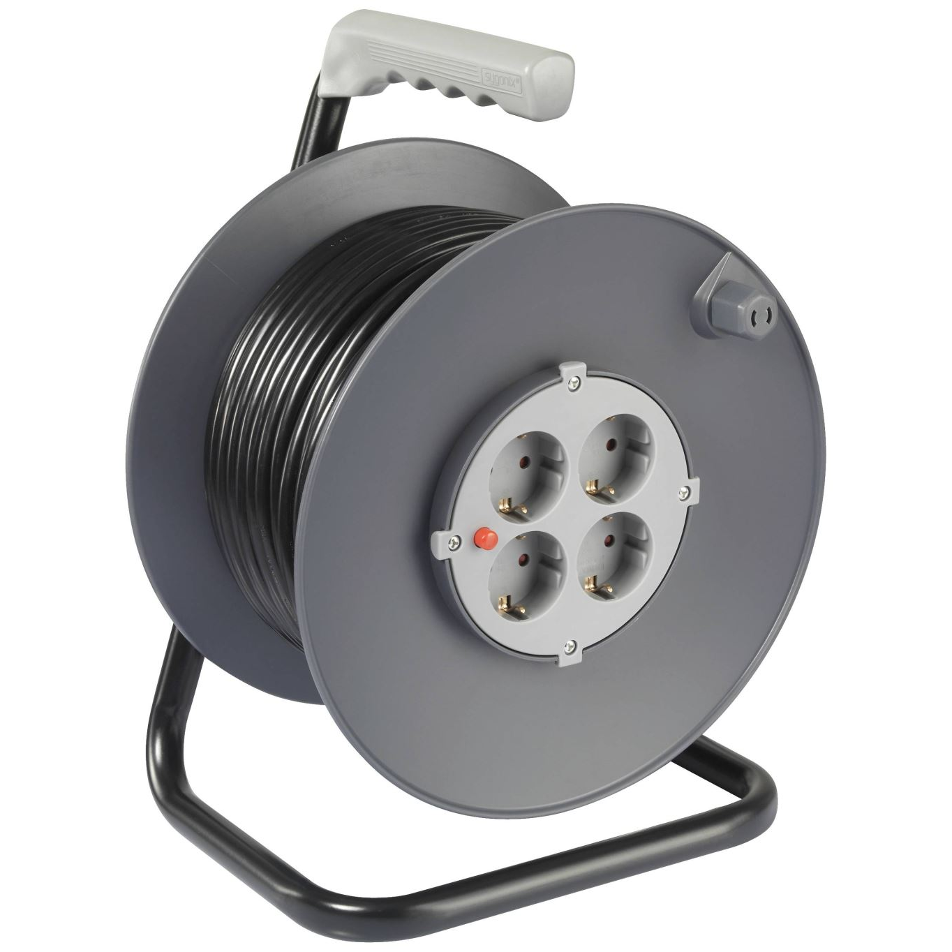 Sygonix SY-5655926 hosszabbító kábeldobon védőérintkezős dugóval 25 m Fekete (SY-5655926)