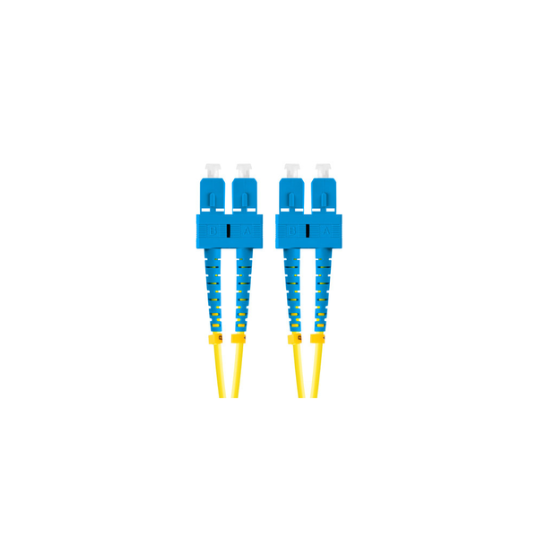 Cablu retea fibra optica cu lungime 2 m si conectori SC/UPC-SC/UPC, Lanberg Z43097, SM, DUPLEX 3.0MM G657A1 LSZH, galben