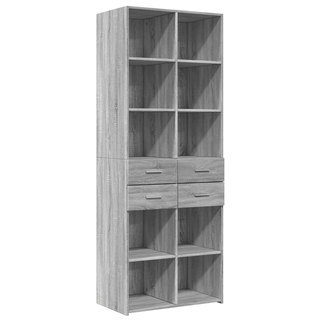 szürke sonoma színű szerelt fa magasszekrény 70 x 42,5 x 185 cm (3281467)