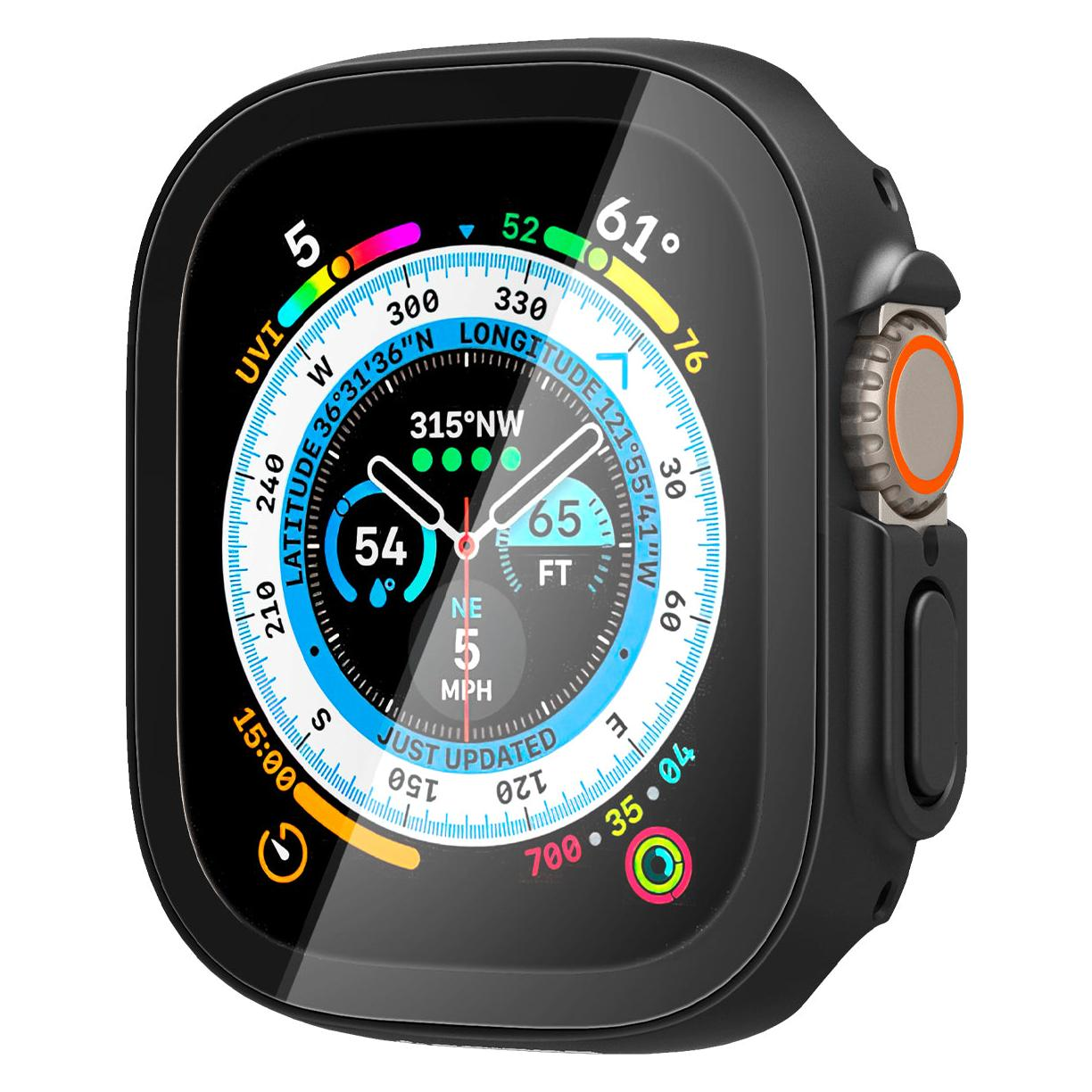 Spigen Thin Fit 360 Apple Watch Ultra 2 Tok - Fekete (49mm) (ACS05558)