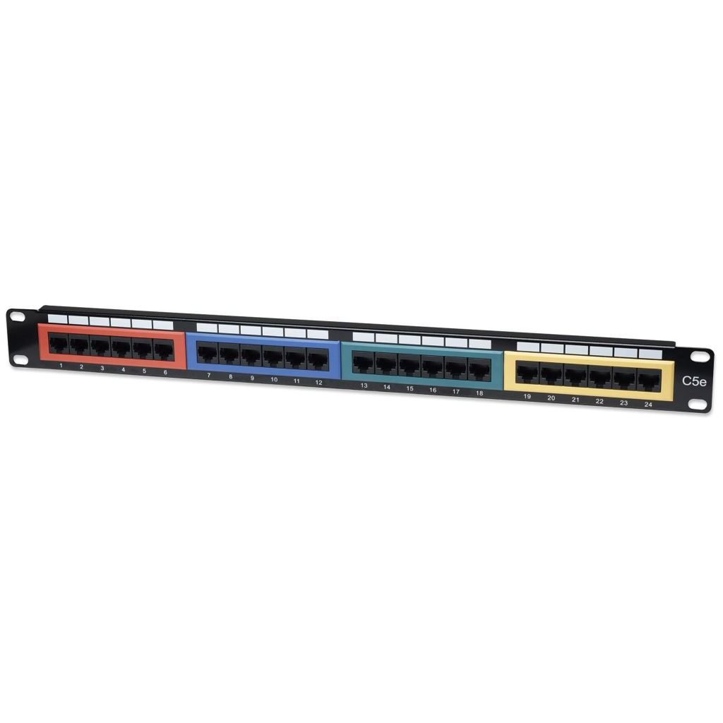 Intellinet UTP patch panel 24 port Cat5e 1U 19