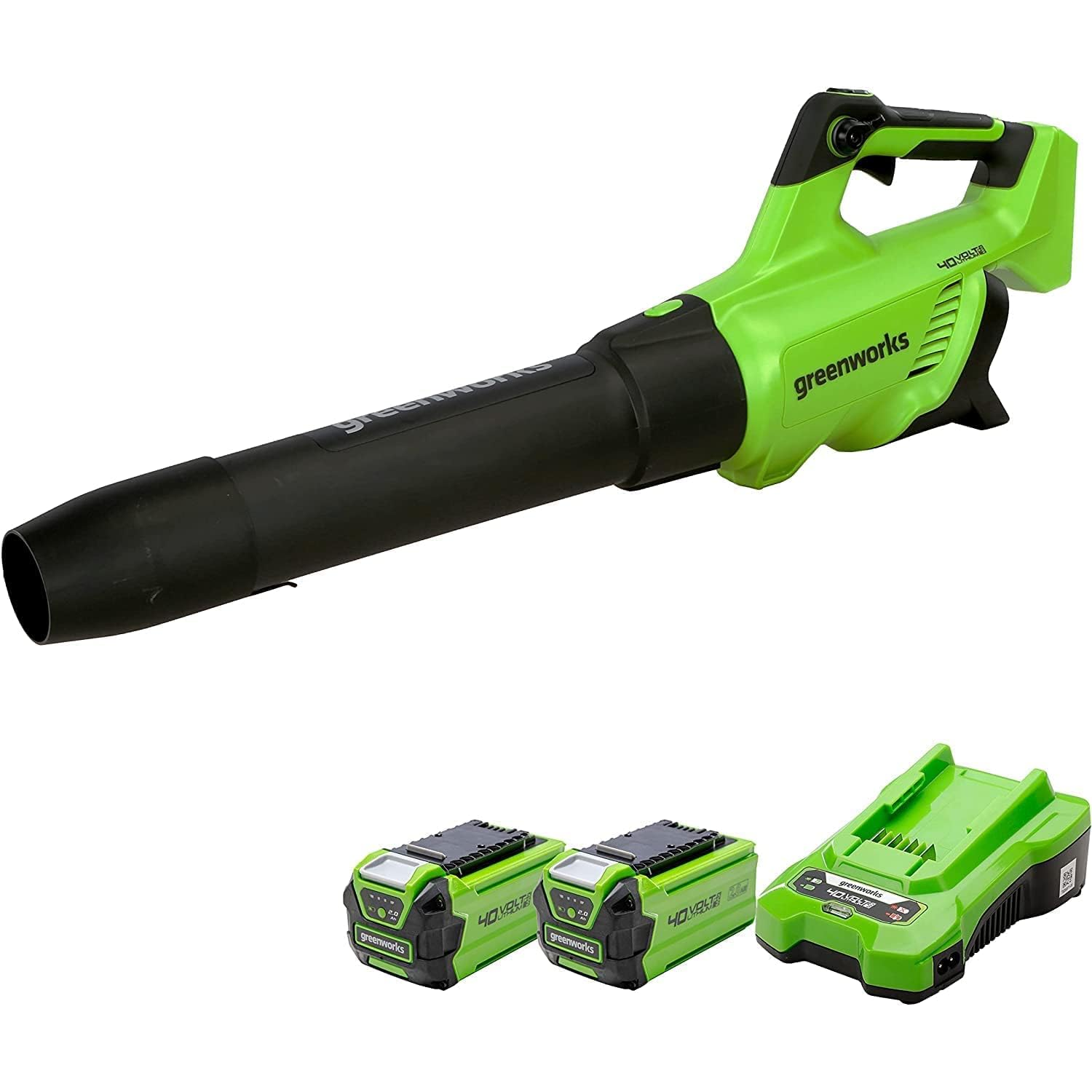 Greenworks GD40ABIIK2X 40V Akkumulátoros Lombfúvó + 2x 2Ah Akku + Töltő (2406707UC)