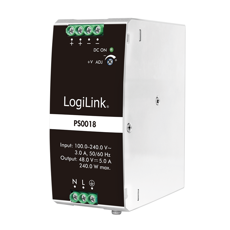 Logilink DIN-sínes tápegység 240 W / 48 V (PS0018) (PS0018)