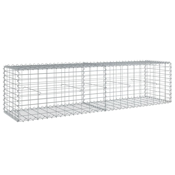 Cesta De Gaviones Con Cubierta Hierro Galvanizado 200x50x50 Cm Vidaxl