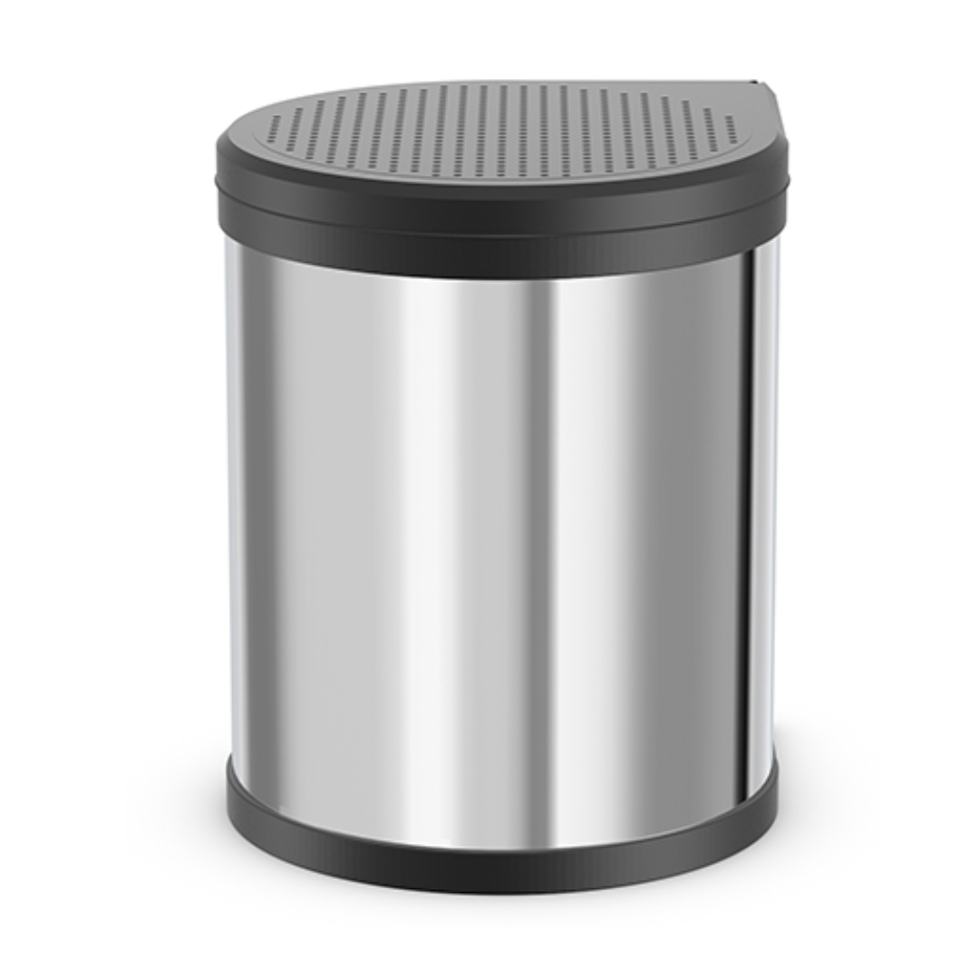 Hailo 15L Beépíthető Szemetes - Inox/Fekete (4007126355515)